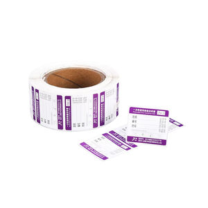Impression personnalisée Test médical Tube de prélèvement sanguin étiquette autocollant matière première conception violet spécimen étiquettes pour les hôpitaux - Product Image 1