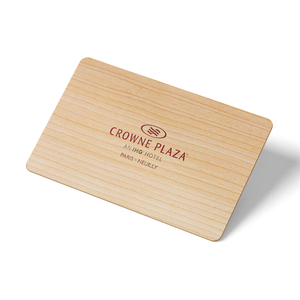 Kaba/Salto/Saflok/Onity/<span class=keywords><strong>Beline</strong></span>/Betech/Ving impresión personalizada ISO14443A 13,56 Mhz F08 RFID de madera del Hotel tarjeta llave - Product Image 2
