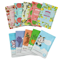 Masques Faciaux aux Fruits de Beauté à Étiquette Privée OEM/ODM, Masque en Tissu Hydratant Coréen pour Soins de la Peau