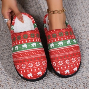 Fabricant <span class=keywords><strong>de</strong></span> pantoufles d'hiver personnalisées pour femmes avec imprimé ours, semelle extérieure en TPR, chaussures d'intérieur - Product Image 2
