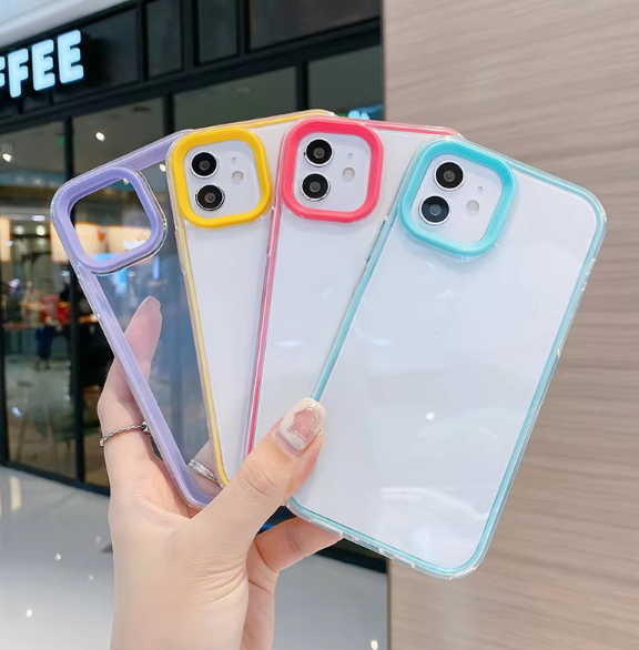 Factory Price TPU 3D Shockproof Clear Mutil Candy Color Bumper DIY Support Customizable Logo for for Mobile Phone Case