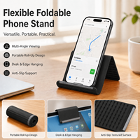 Support de téléphone pliable et réglable en silicone, support flexible multifonctionnel pour une visualisation mains libres