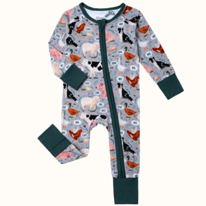 ウェイウェイ カスタムプリント ミステリーボックス ベビー 幼児用 95%竹繊維 5%スパンデックス ロンパース つなぎ服 幼児 キッズ パジャマ イースター - Product Image 4