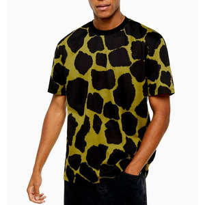 Personalizado de los hombres de la moda de verano Tops caqui Animal impresión T camisa - Product Image 1