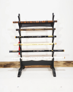 Support d'exposition d'épées à plusieurs niveaux pour sol WJU09, 6 à 12 niveaux, pour <span class=keywords><strong>katana</strong></span>, arcs traditionnels, armes, artisanat en bois - Product Image 3