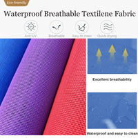 Tissu en maille polyester PVC 1000D STARUNK à technologie avancée, bleu et rouge, jacquard Teslin, texture 3D, anti-UV, pour terrasses de piscine