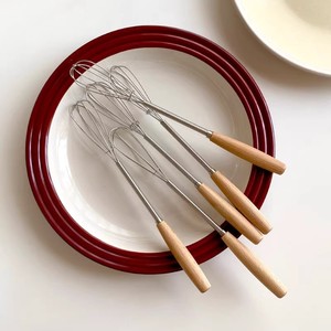 Stainless Steel Egg Beater With Wooden Handle Manual Whisk For Home Baking Tools - Product Image 3
