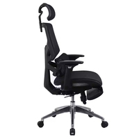 Chaise de bureau exécutive ergonomique moderne, dossier haut, structure en métal, tissu en maille, réglable en hauteur, certifiée BIFMA, fabricant