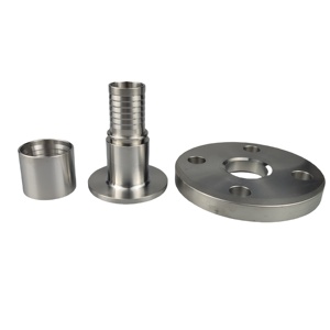 Vệ sinh mặt bích thủy lực khóa ống Doanh cố định mặt bích Ống khớp nối thép không gỉ SS304 ống Ống barb phù hợp Bộ chuyển đổi - Product Image 1