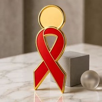 Épinglette de sensibilisation au sommeil sain avec ruban rouge et vert, espoir pour tous