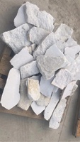 En Vrac naturel Placage de Pierre Perle Blanche Quartzite Dalle Pour Revêtement Mural