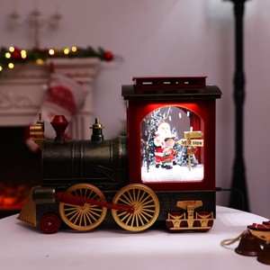 Vente en gros Ensemble de trains de Noël avec <span class=keywords><strong>neige</strong></span> légère Musique pour festivals Décorations en plastique - Product Image 1