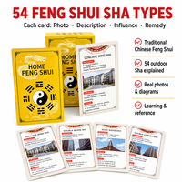 Cartes éducatives personnalisées Feng Shui pour l'extérieur, édition OEM/ODM, 54 types de Sha, jeu de référence Yin-Yang Bagua Dragon, boîte en papier