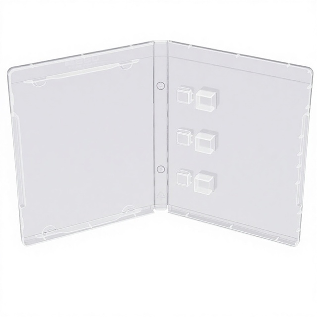 14mm Thick Transparent Plastic Heavy Duty Protective Storage Case for USB Blu-ray CD DVD