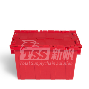 Plastic Tote Box Logistics Crate Plastic Moving Box with Lid Election Bin