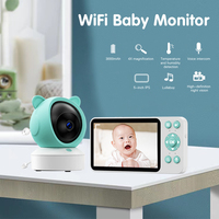 Monitor Inteligente para Bebés de 5 Pulgadas Full HD 1080P WIFI con Detección de Llanto, Modo de Privacidad, Visión Nocturna, Modo Dual y Monitor de Temperatura