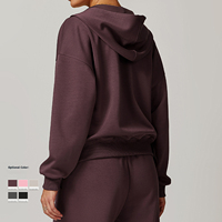 Sweat à capuche long zippé en polaire personnalisé pour femme, streetwear, haute qualité, nouveau modèle