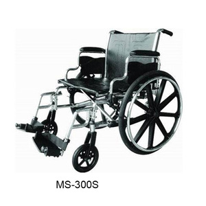 Fauteuil roulant pliable manuel en acier (MS-300S) - Product Image 1