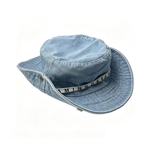 Sombreros de Pescador OEM/ODM con Logotipo Personalizado, Gorras de Algodón de Ala Ancha, Venta al Por Mayor, Reversibles, con Cordón - Product Image 6