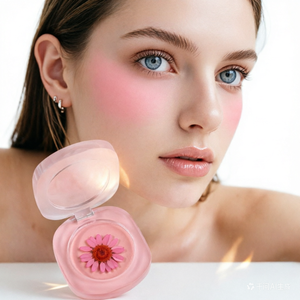 Vegan Makeup Cosmetic Long Lasting Temperature Change <strong>Jelly</strong> Blush Dried Flower <strong>Clear</strong> Lip Cheek Dual Use Tinted Makeup Balm - Product Image 1