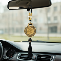 Nouveau pendentif de rétroviseur de voiture multi-motifs en plastique pour le Ramadan, certifié ISO, accessoire de protection spirituelle islamique pour voiture