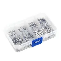 600 pièces cuivre revêtu d'étain non isolé Terminal Bootlace viroles extrémité de cordon connecteur à sertir de câble électrique pour 0.5-6.0mm2