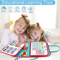 Tablero Montessori de Actividades Espaciales para Regalos de Niños y Niñas de 1, 2, 3, 4 Años, Juguetes Sensoriales para Pequeños de 1 a 3, Juguete Educativo de Viaje para Autismo