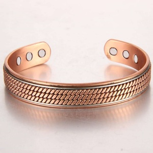 Pure <b>Copper</b> Magnetic Cuff <b>Bracelets</b> Unisex Third Party Certified Adjustable Bio Therapy Energy Health Fashion Meditation Design - Product Image 1
