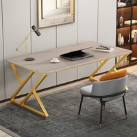 Table en pierre de style nordique, luxe léger, simple et moderne, bureau d'ordinateur, chambre à coucher, petite famille, bureau d'écriture