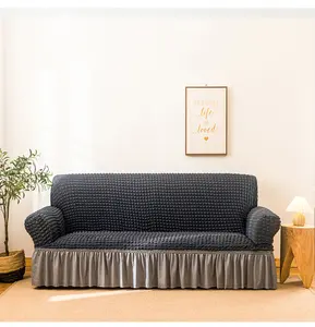 2021 Siap untuk Kapal Dilengkapi Sofa Sofa Cover Universal Stretch Tinggi Tahan Lama Furniture Pelindung Sofa Sarung dengan Rok