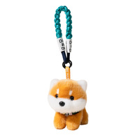 Porte-clés en peluche chiot Westie mignon, poupée décorative, cadeau unisexe, breloque animale de compagnie Kawaii de dessin animé, 15 cm, rembourrage en coton PP