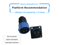 Connecteur hybride M25 Push-Lock 2+4 broches étanche mâle/femelle pour la charge de la batterie de vélo électrique |   Prise de signal en alliage de cuivre et nylon 45A 500V