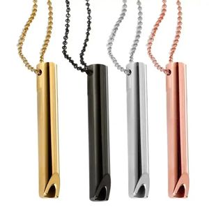 Collier de respiration de pleine conscience en acier inoxydable pour femmes hommes soulagement anxiété pendentif Stress panique attaque soulagement outil de méditation - Product Image 3