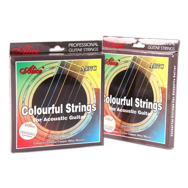 Wholesale Musical Instrument Parts Color Guitar Strings Acoustic Stringed Instrument Accessories Alice Guitar Strings A407C
