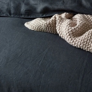 Luxury Organic Flax Linen Bedding Set Customized Size Flax Duvet Cover <b>Flat</b> Sheet Pillowcase-High Quality French Style - Product Image 4