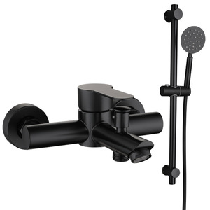 Grifo de Ducha Negro de Pared, Acero Inoxidable 304, Diseño Oculto, Conjunto de Ducha de Lluvia, Accesorios de Baño - Product Image 4