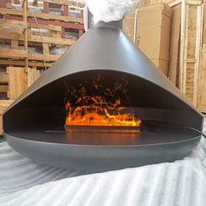 Modern Indoor Electric Ethanol Corner <strong>Fireplace</strong> with Cold Smoke Stove <strong>Black</strong> <strong>Paint</strong> Fixing Long Burning Time for Living Room - Product Image 2