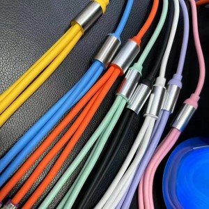 Precio de promoción para 120W 4 pies 3 en 1 Cable de carga múltiple Cable de silicona grueso de carga rápida para dispositivos IOS Micro <span class=keywords><strong>USB</strong></span> <span class=keywords><strong>C</strong></span> - Product Image 6
