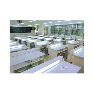 Doble mesa de laboratorio dental, montado en el piso banco de laboratorio, laboratorio móvil - Product Image 1