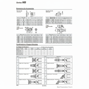 SMC Pneumatics Y Type Double articulation Y-05M pièce pneumatique - Product Image 1
