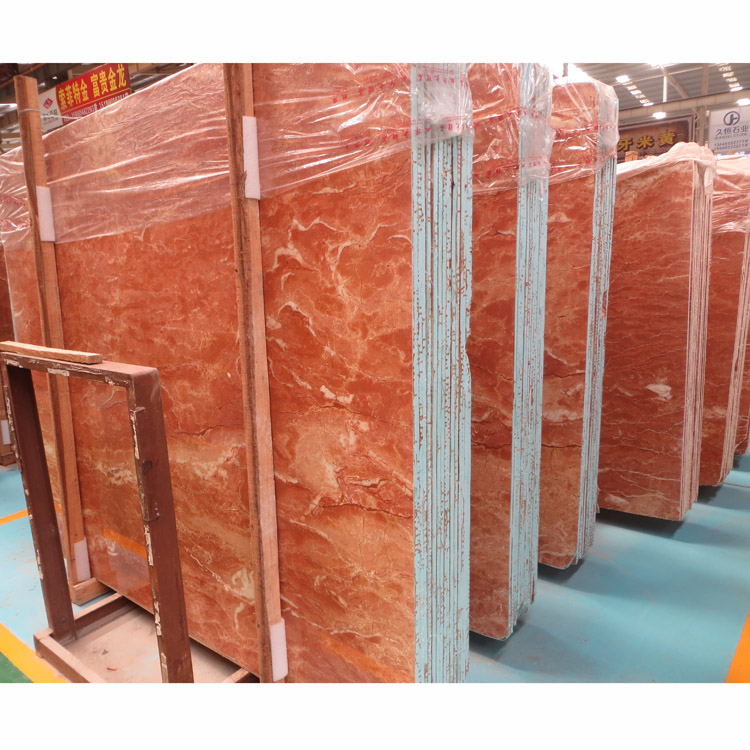 Red Marble Tile House Project - Rosso Alicante Slabs