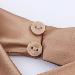 PB&ZA Femme 2025 Nouvelle Mode Débardeurs en Satin de Soie Texturé à Col Montant Vintage Dos Nu Cami <span class=keywords><strong>Chic</strong></span> pour Femmes - Product Image 6