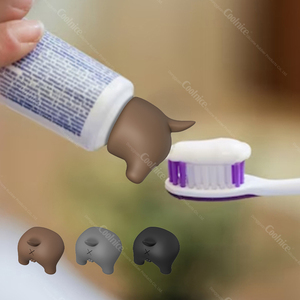 Fundas de silicona con forma de trasero de perro para dispensador de pasta dental, tapón antisalpicaduras para tubo de pasta dental, cabezal exprimidor, gadgets divertidos - Product Image 2