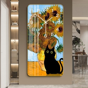 Reloj de Pared de Porcelana de Cristal Sofisticado con Fondo Verde Oscuro, Ambiente Sofisticado, Sentido Tecnológico, Diseño de Alce - Product Image 5