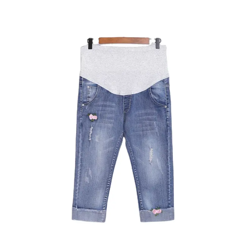 Matern ity Denims Skinny Schwangerschaft shose Verstellbare Bauch jeans Hose für Schwangere Spring Summer Wear Plus Size L-5XL
