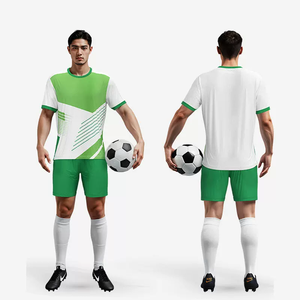 Nueva Camiseta de Fútbol Personalizada por Sublimación, Uniforme de Entrenamiento de Fútbol a la Moda, Pantalones Cortos Transpirables de Secado Rápido, Diseño de Cuello en V de Poliéster de Alta Calidad - Product Image 3