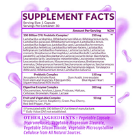 Capsules de probiotiques les plus vendues avec complexe prébiotique et complexe d'enzymes digestives, contribue à la formation de bonnes bactéries