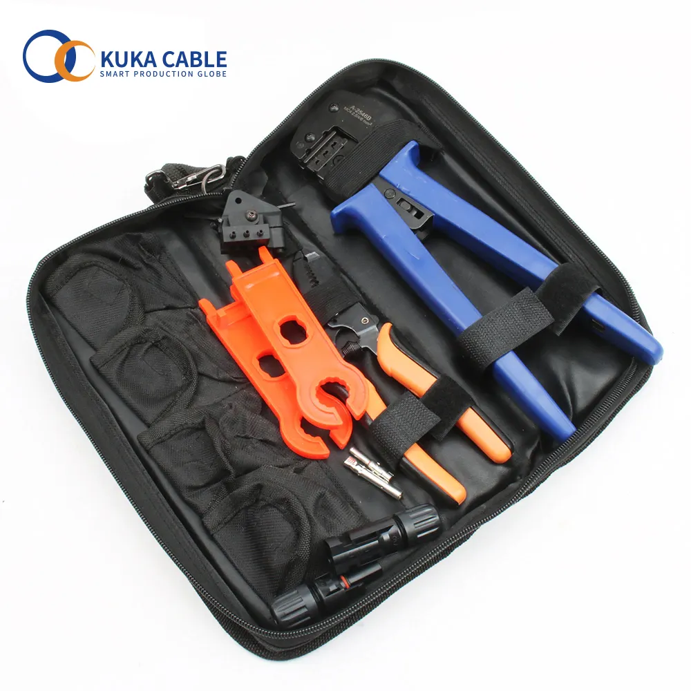 solar connector crimping tool bag terminal crimper wrench wire stripper pliers crimp range 2.5/4/6mm2