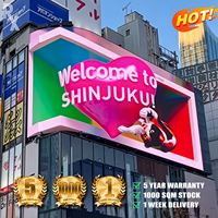 Panneaux d'affichage LED 3D haute luminosité RX, panneaux d'affichage LED SMD, écran externe P10, publicité extérieure HD, module étanche pour bâtiment