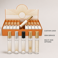 Lot de 480 flacons de parfum vides de 35 ml, format voyage, noir et or, avec boîte de présentation, rechargeables, logo personnalisé
